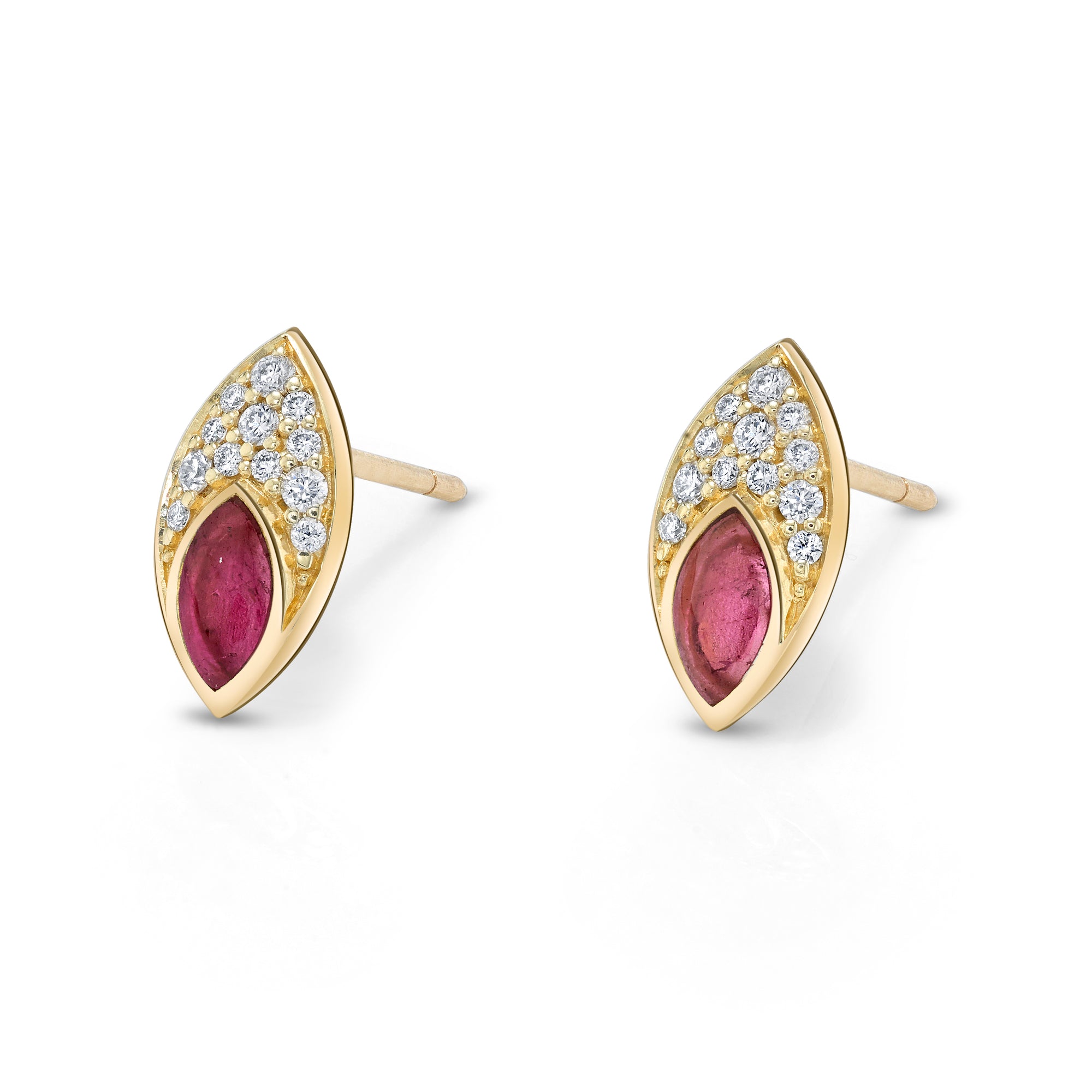 Marquise Earrings - Pink Tourmaline