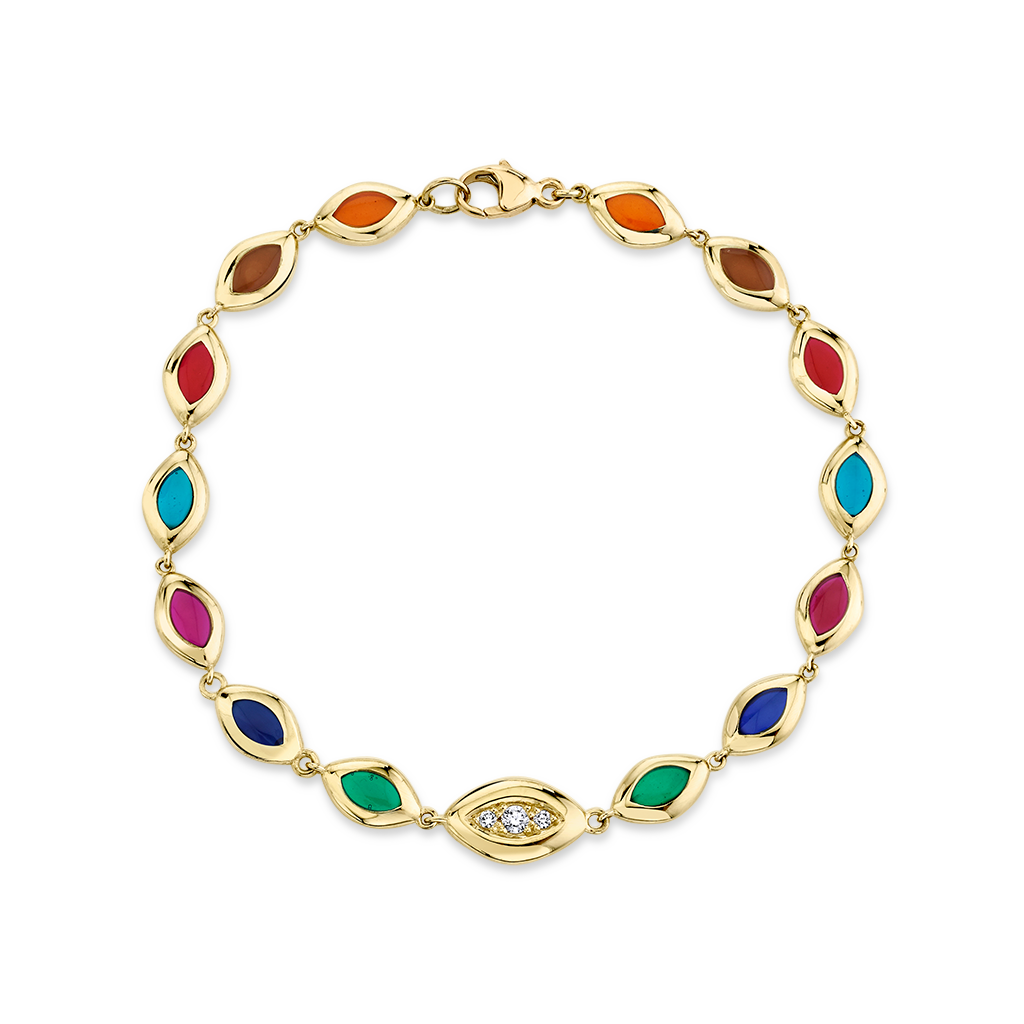 Cat's Eye Bracelet / All 7 & Diamonds