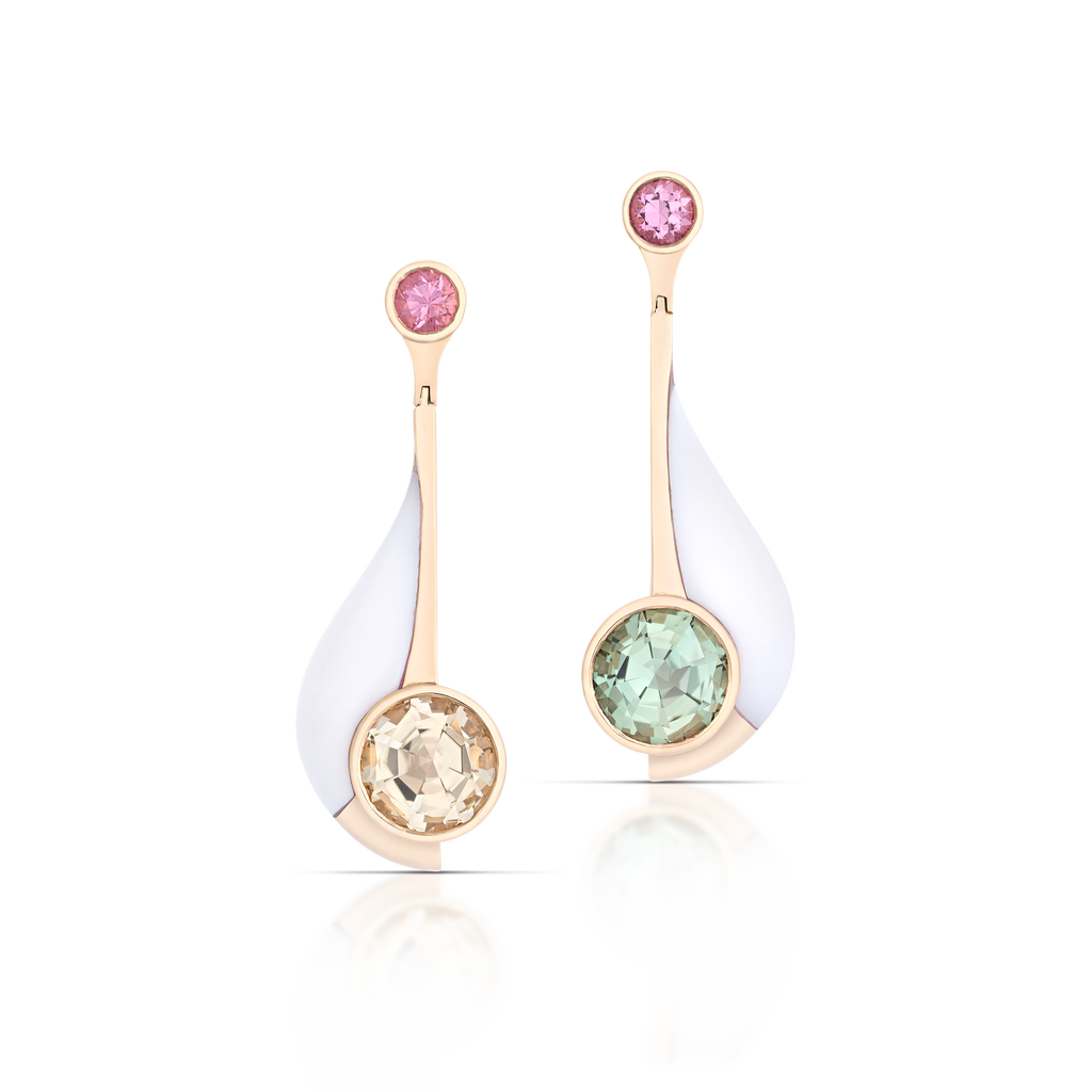 EQUILIBRIO EARRINGS / TOURMALLINE & SPINEL