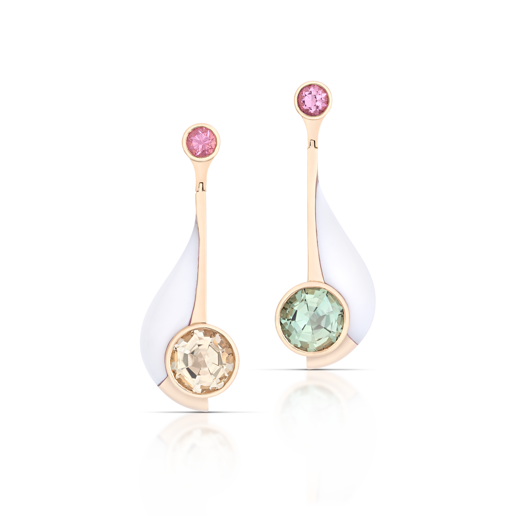 EQUILIBRIO EARRINGS / TOURMALLINE & SPINEL