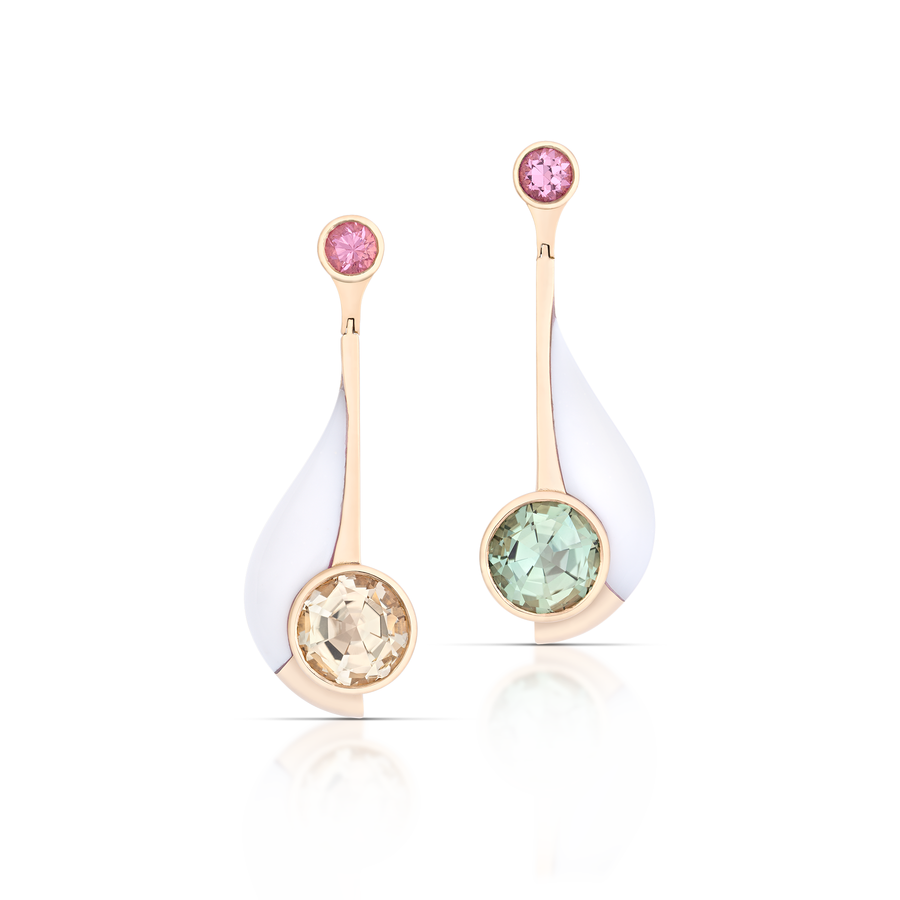 EQUILIBRIO EARRINGS / TOURMALLINE & SPINEL