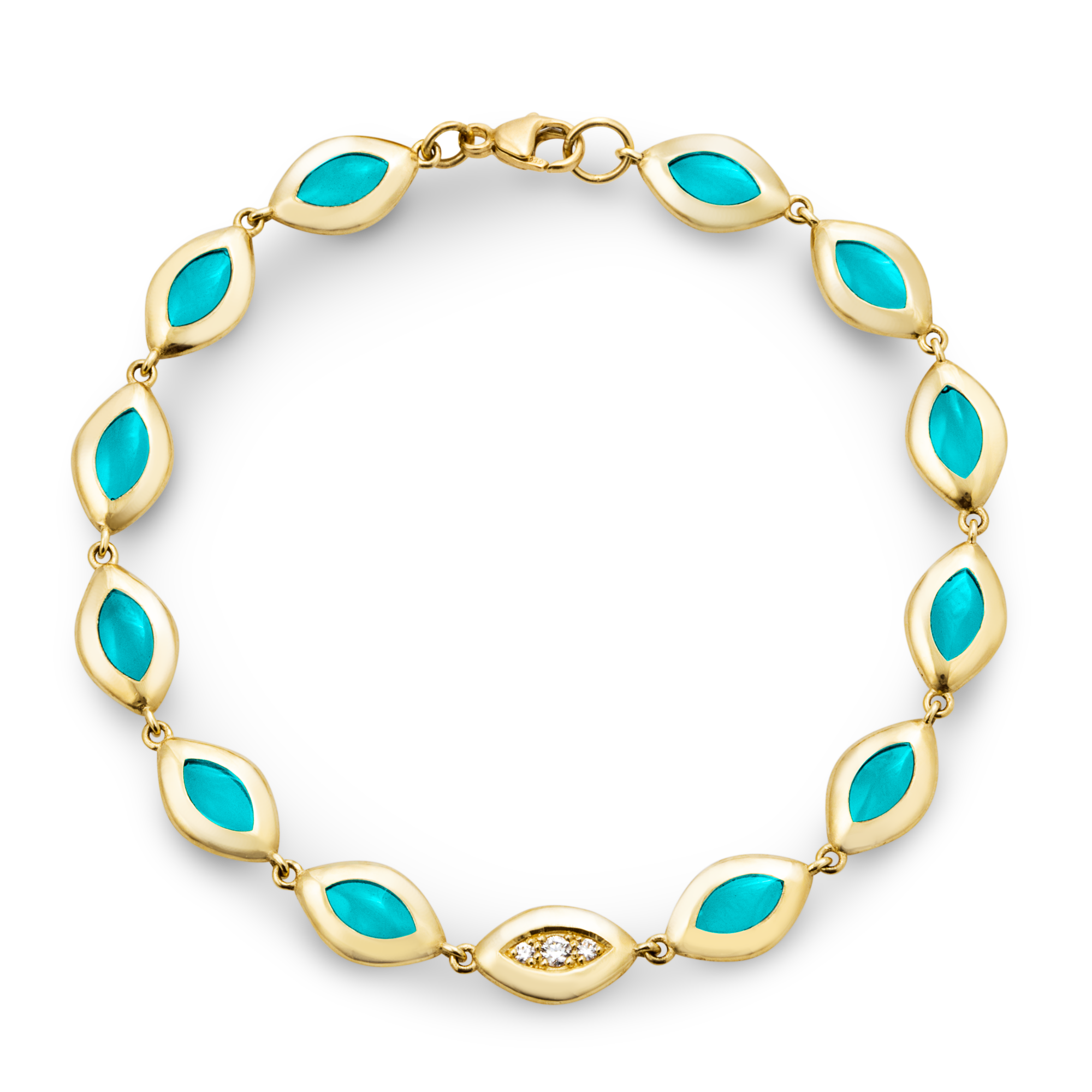 Cat's Eye Link Bracelet