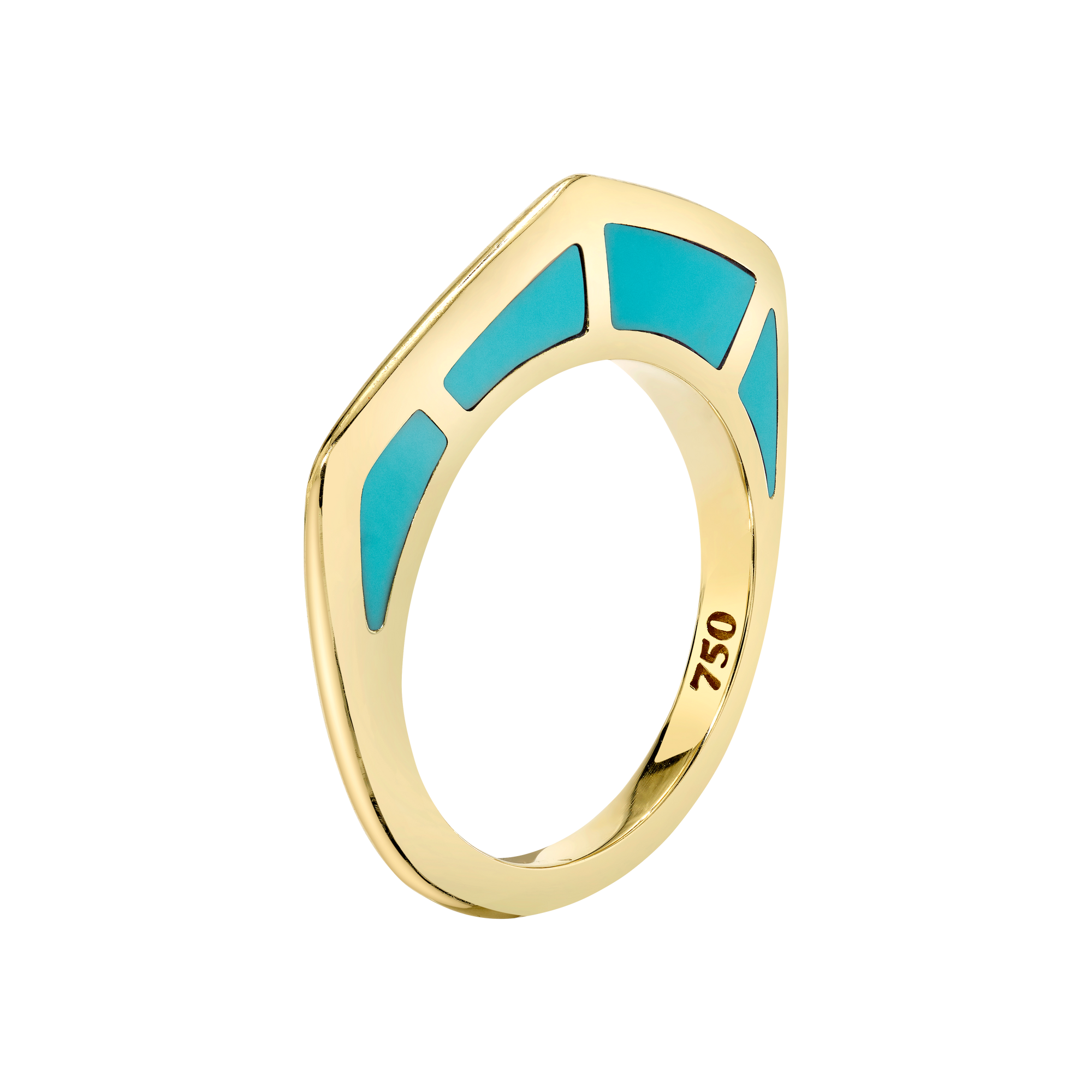 Cobra Ring with Turquoise Inlay